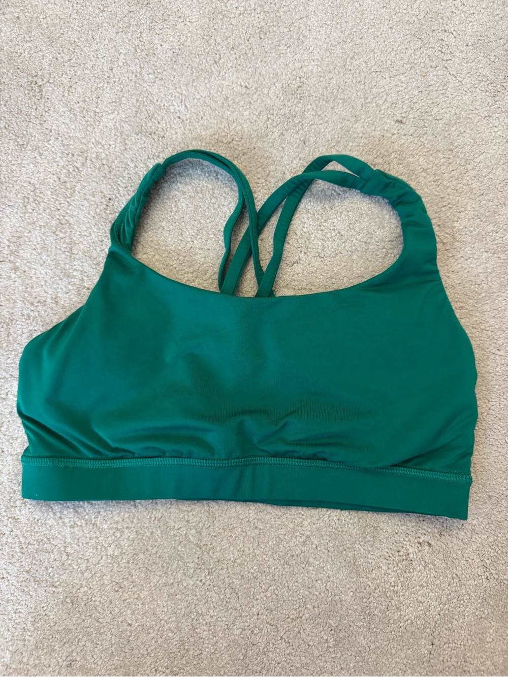 lululemon athletica Emerald Green Strappy Sports Bra